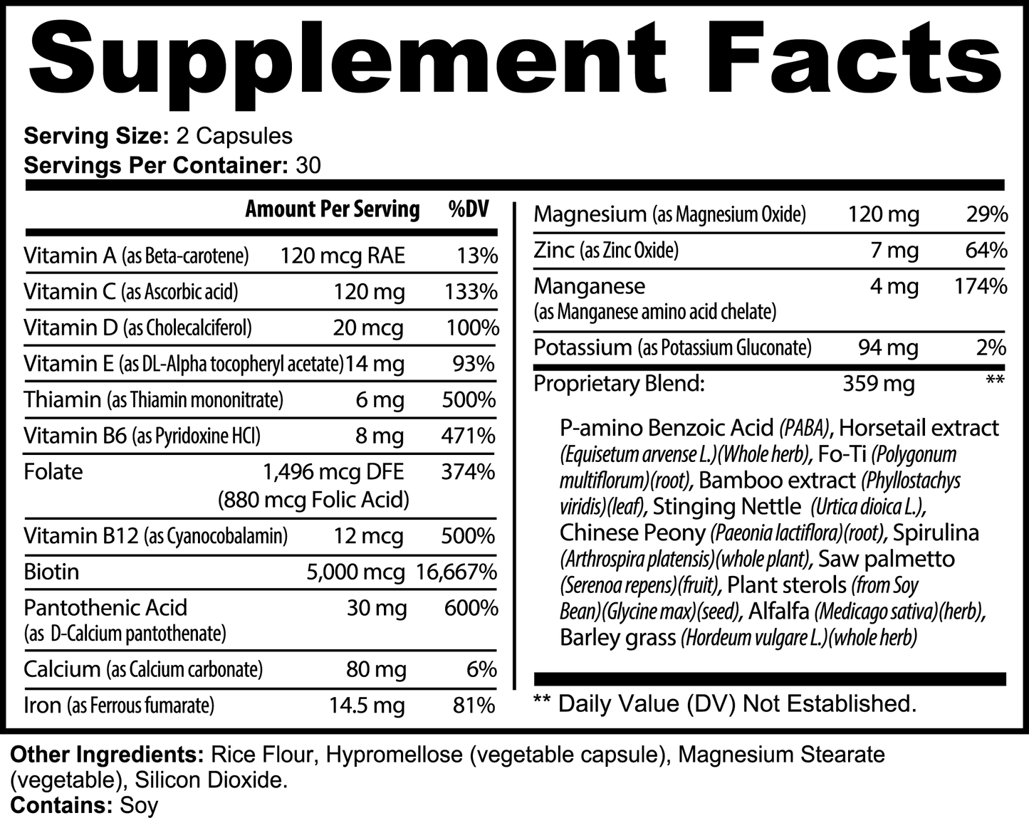 Hair, Skin, & Nails Formula